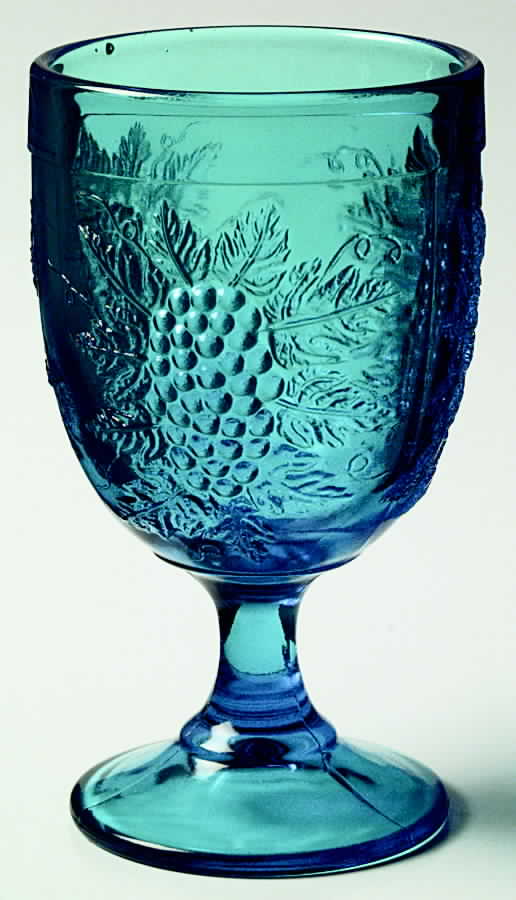 Vintage Blue Water Goblet by Smith Glass -1