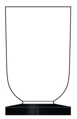 Elysee (Clear Bowl Smoke Foot) Water Goblet by Sasaki-1