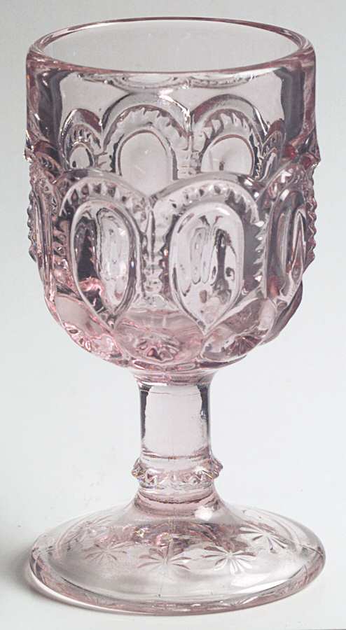 Moon and Star Pink Wine Glass by Smith Glass -1