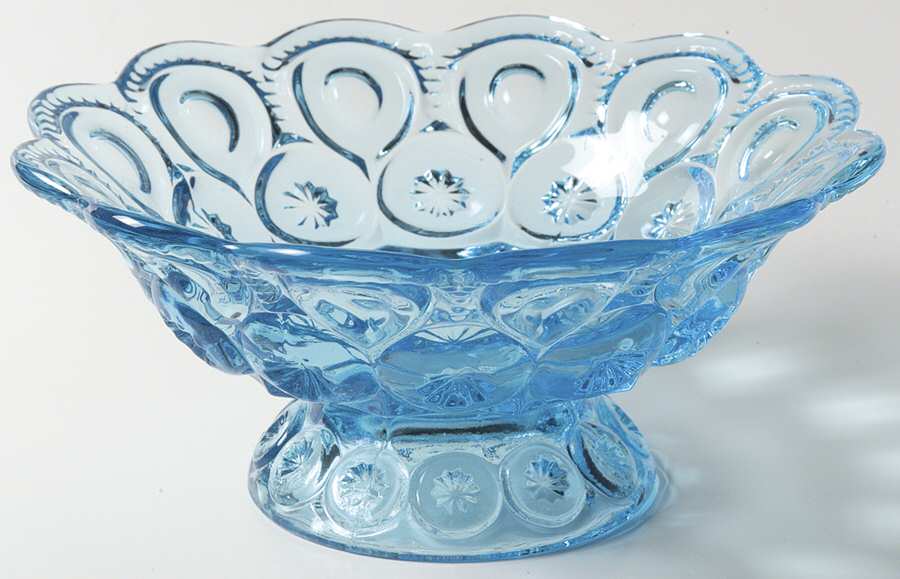 Moon and Star Light Blue Compote by Smith Glass -1