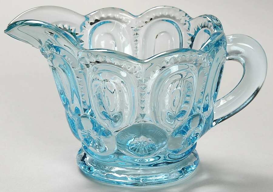 Moon and Star Light Blue Creamer by Smith Glass -1