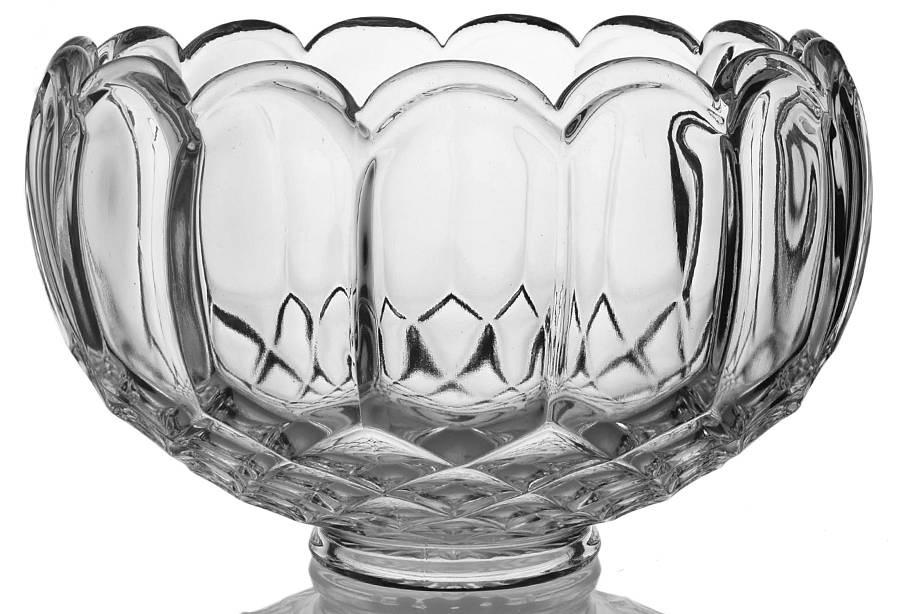 Dominion Clear Cupped Punch Bowl by Smith Glass -1
