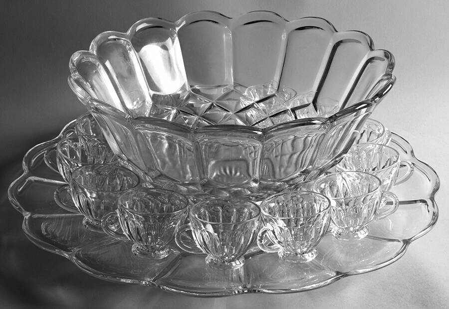 Dominion Clear (14 Piece) Punch Set (Bowl, Underplate, 12 Cups) by Smith Glass -1