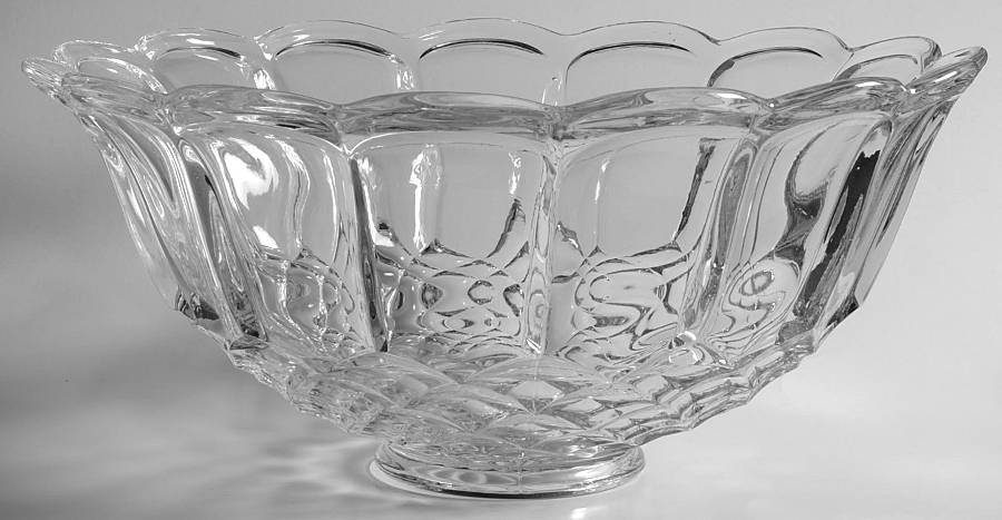 Dominion Clear Flared Punch Bowl by Smith Glass -1
