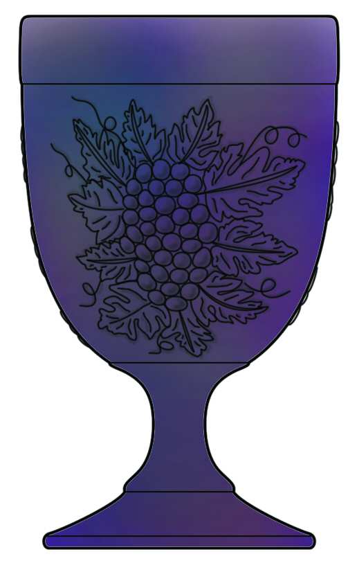 Vintage Amethyst Carnival Water Goblet by Smith Glass -1