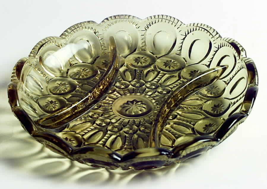 Moon and Star Topaz 8" Round 3 Part Relish by Smith Glass -1