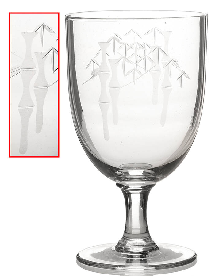 Bamboo (Smooth Straight Stem) Water Goblet by Sasaki-1