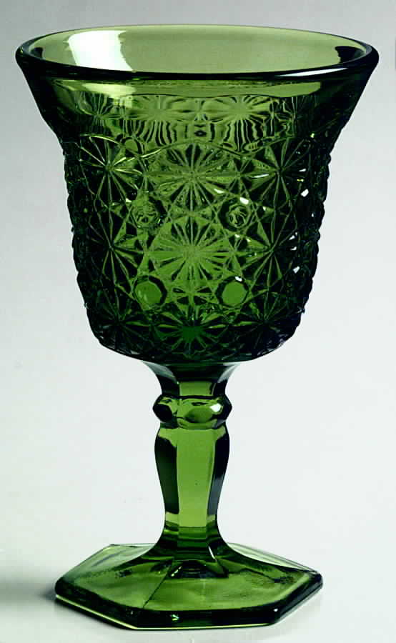 Daisy and Button Green Candy Dish No Lid by Smith Glass -1