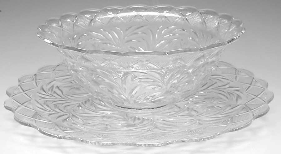 Holiday Punch Bowl with Underplate by Smith Glass -1