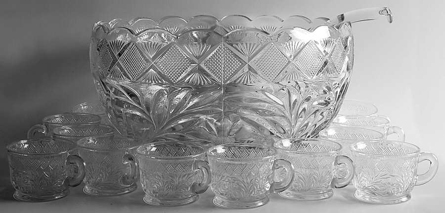 Holiday (14 Piece) Punch Set (PUNM1, Ladle, 12 Punch Cups) by Smith Glass -1