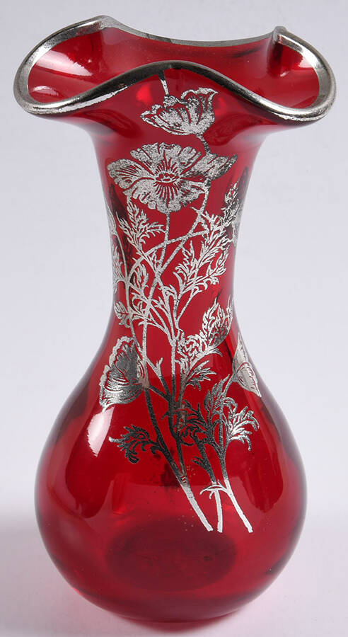 Flanders Ruby 7" Flower Vase by Silver City-1