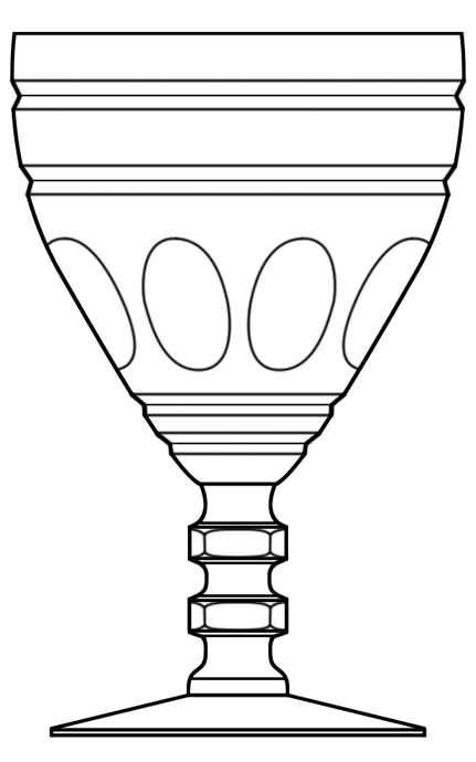 3050-3K (Knob Stem) Water Goblet by Seneca-1