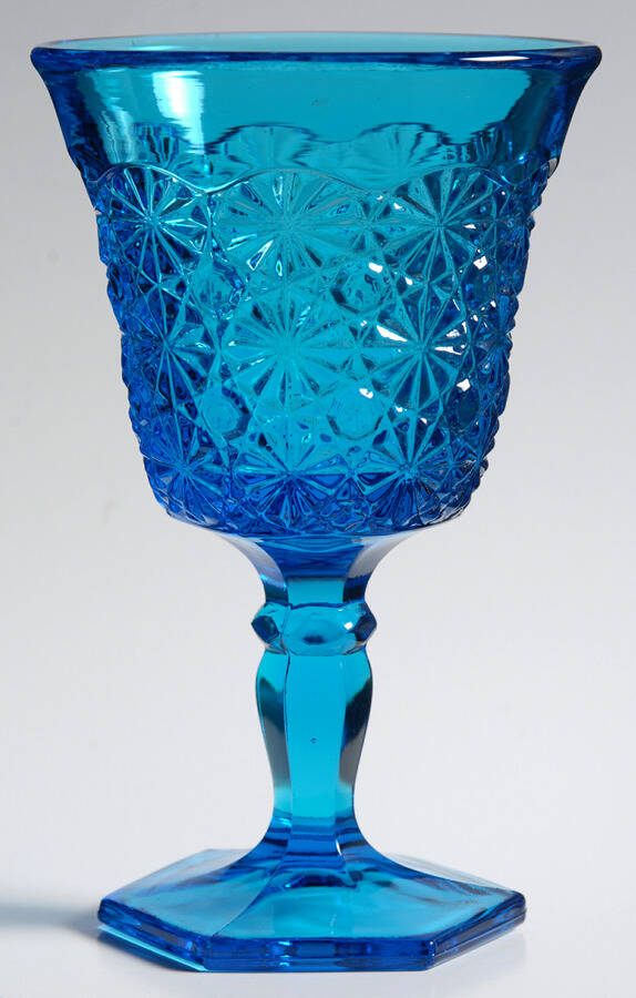 Daisy and Button Blue Candy Dish No Lid by Smith Glass -1