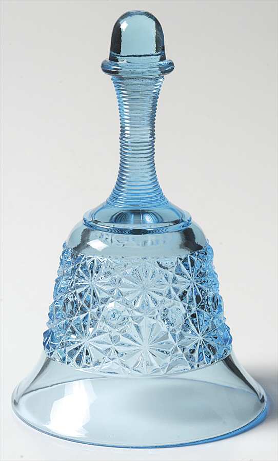 Daisy and Button Blue Lid for Candy Box by L G Wright Glass-1