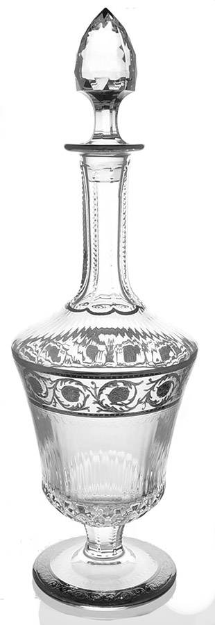 Thistle Platinum Wine Decanter & Stopper by St Louis-1