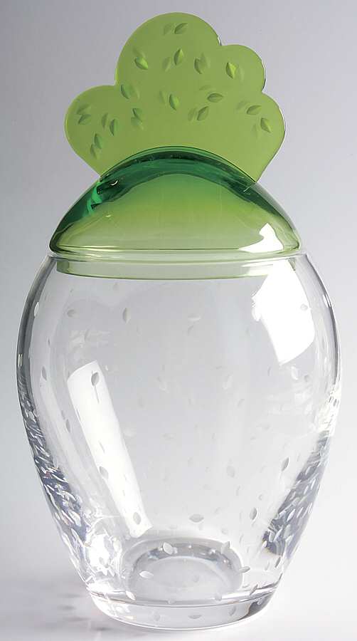 Happy  Colored Cookie Jar & Lid by St Louis-1