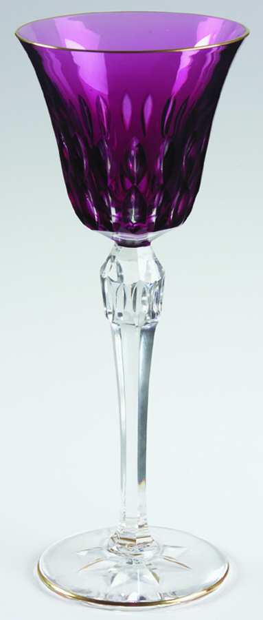 Stella (Gold Trim) Amethyst Hock Wine by St Louis-1
