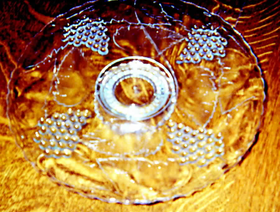 Vintage Footed Cake Plate by Smith Glass -1
