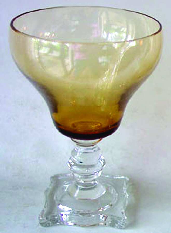 259 Amber Water Goblet by Seneca-1