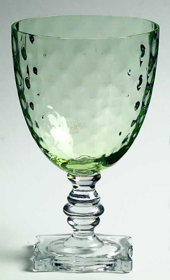 903 Green (Dimple Optic) Water Goblet by Seneca-1