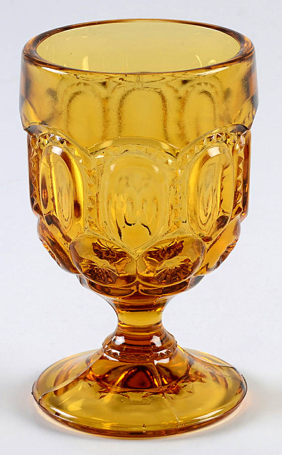 Moon and Star Brown Cordial Glass by Smith Glass -1