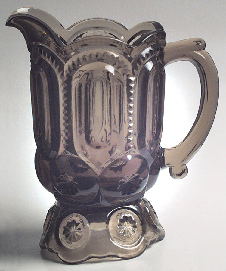 Moon and Star Brown Creamer by Smith Glass -1