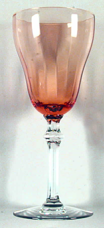 485 Amber (Optic) Water Goblet by Seneca-1