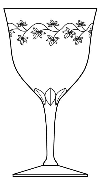Arbor (Polished Cut) Water Goblet by Seneca-1