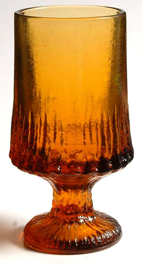 Sculptura II Amber Wine Glass by Smith Glass -1