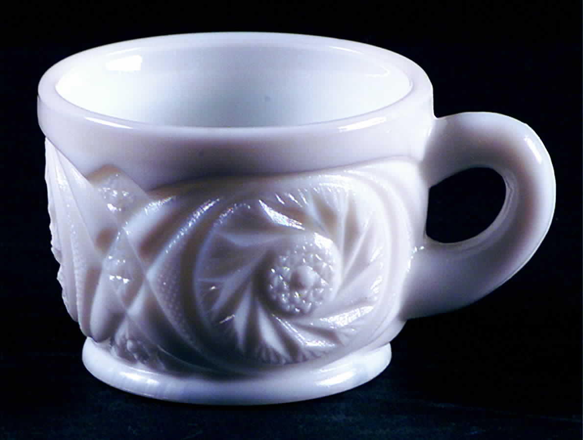 Aztec Milk Glass Punch Cup by Smith Glass -1