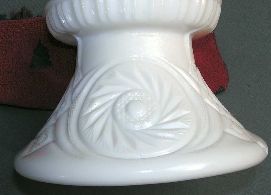 Aztec Milk Glass Punch Bowl Stand by Smith Glass -1