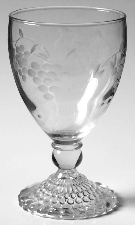 Grape (Cut 3, Stem #336) Water Goblet by Standard Glass-1