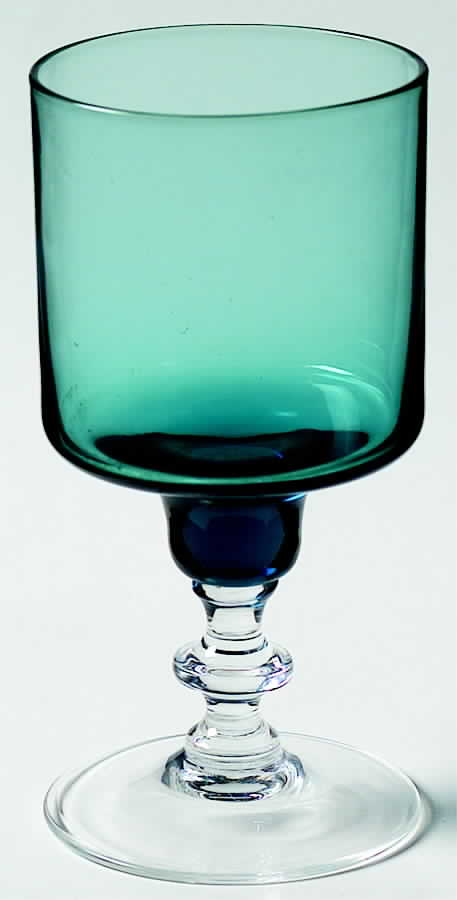 Regency Peacock Blue Wine Glass by Sasaki-1