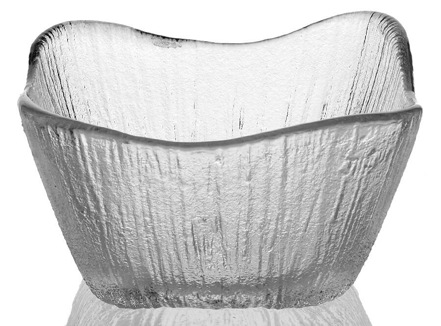 Rain Glass Clear 4" Square Dessert Bowl by Sasaki-1