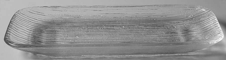 Rain Glass Clear 10" Rectangular Relish by Sasaki-1