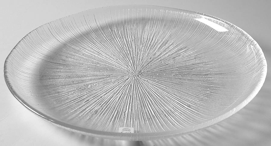Rain Glass Clear Dinner Plate by Sasaki-1