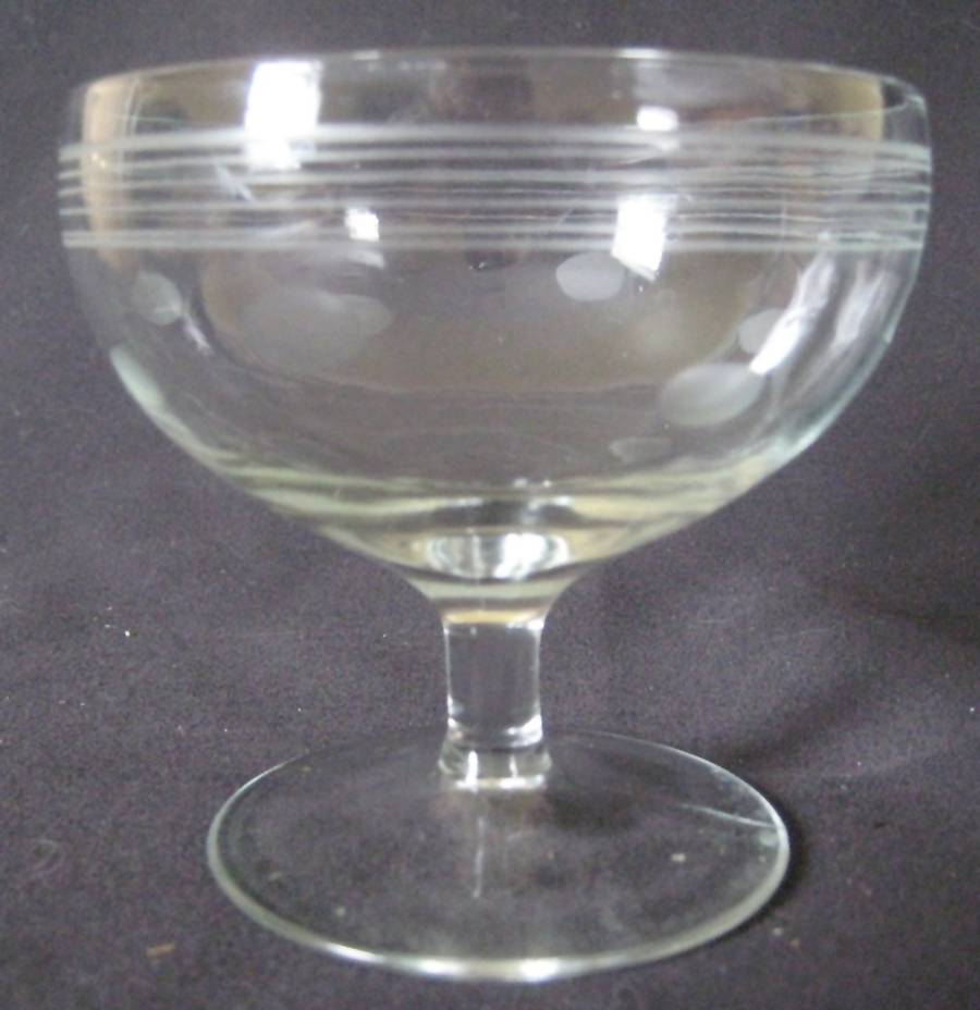 CUT3001 (PLAIN FOOT, SMOOTH STEM) Low Sherbet by Standard Glass-1
