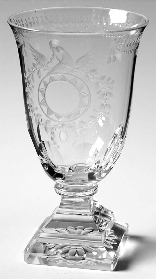 Strawberry Mansion Water Goblet by Steuben-1