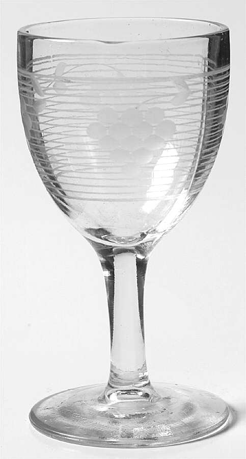 Grape on Grid (Cut #96) Wine Glass by Standard Glass-1