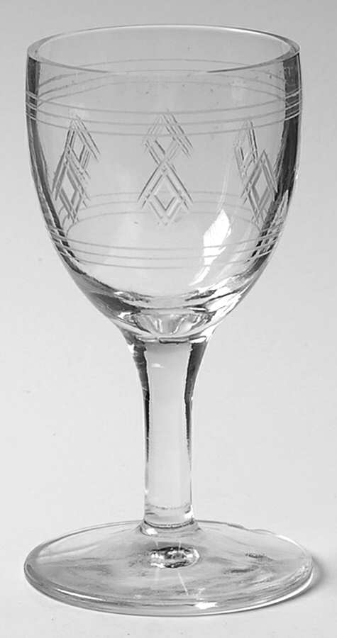 Criss Cross Bands Wine Glass by Standard Glass-1