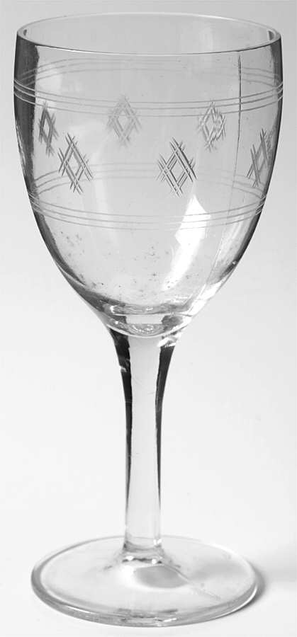 Criss Cross Bands Water Goblet by Standard Glass-1