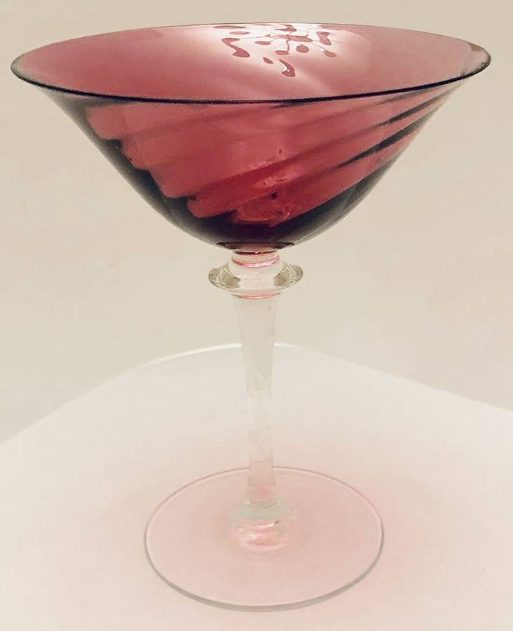 Garda Amethyst (Swirl Optic) Champagne/Tall Sherbet by F Schmidt-1