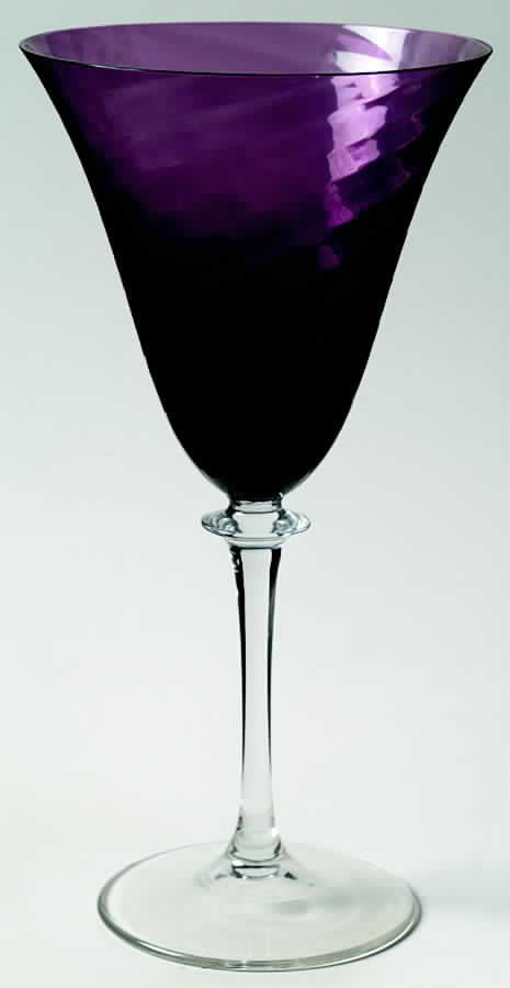 Garda Amethyst (Swirl Optic) Water Goblet by F Schmidt-1