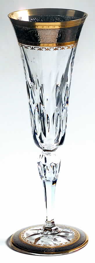 Stella (Gold & Platinum Encrusted) Fluted Champagne by St Louis-1