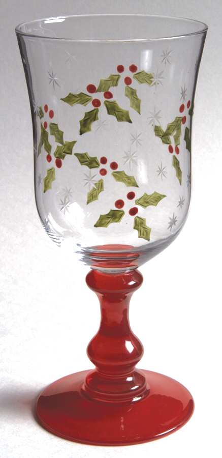 Holly Berry Red Water Goblet by Studio Nova-1