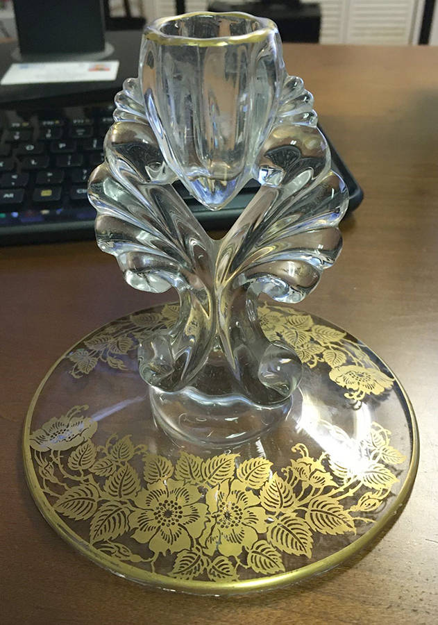 Queens Rose 5" Single Light Candlestick by Silver City-1