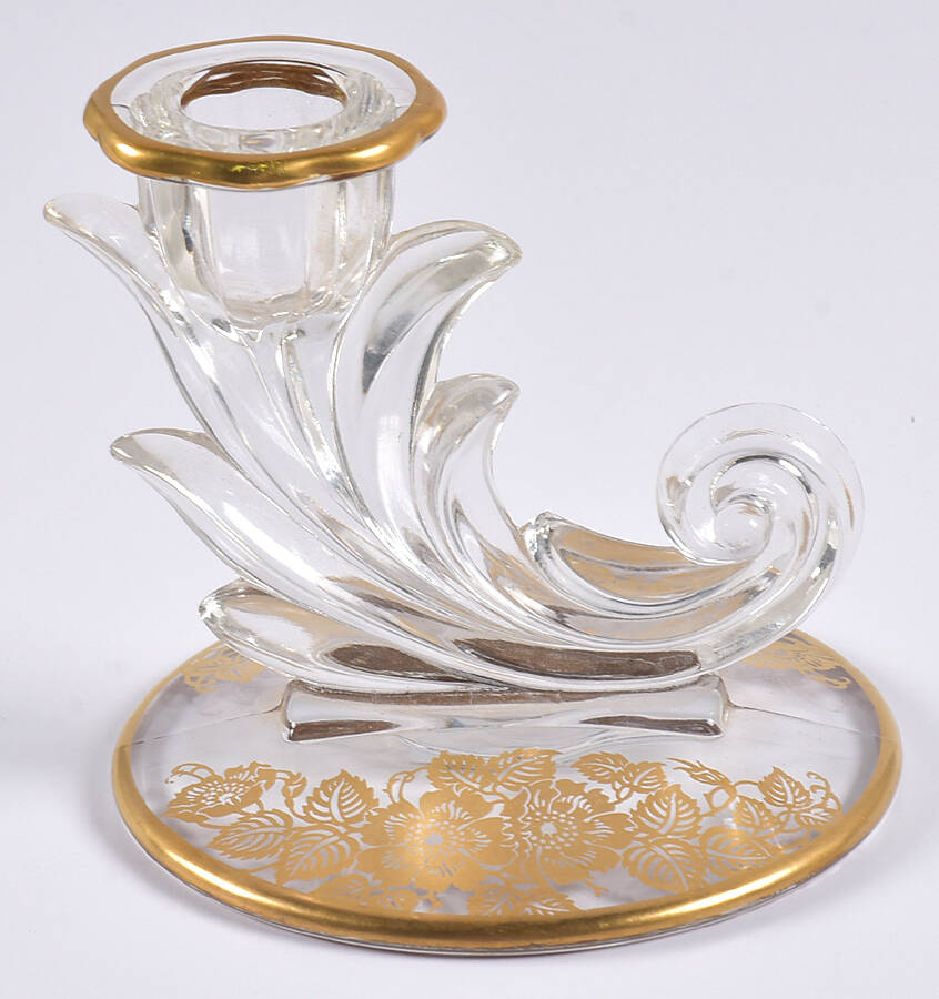 Queens Rose 4" Single Light Candlestick by Silver City-1