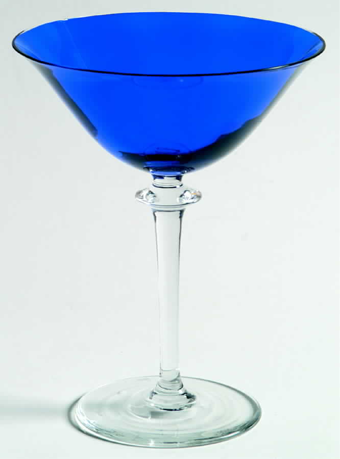 Garda Cobalt (Straight Optic) Champagne/Tall Sherbet by F Schmidt-1