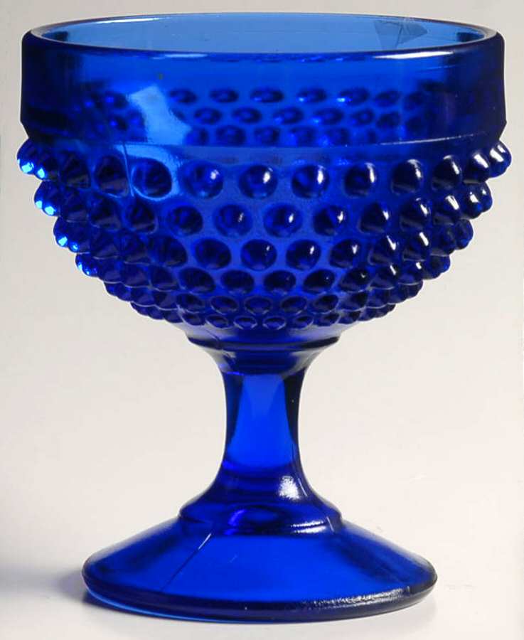 Hobnail Cobalt Blue Champagne/Tall Sherbet by Smith Glass -1