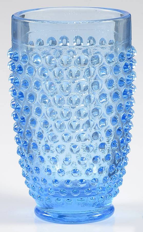 Hobnail Ice Blue 14 Oz Flat Tumbler by Smith Glass -1
